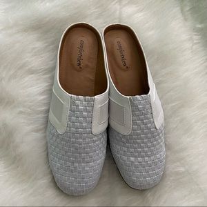 Comfortview Lola Mules 8W White/Silver